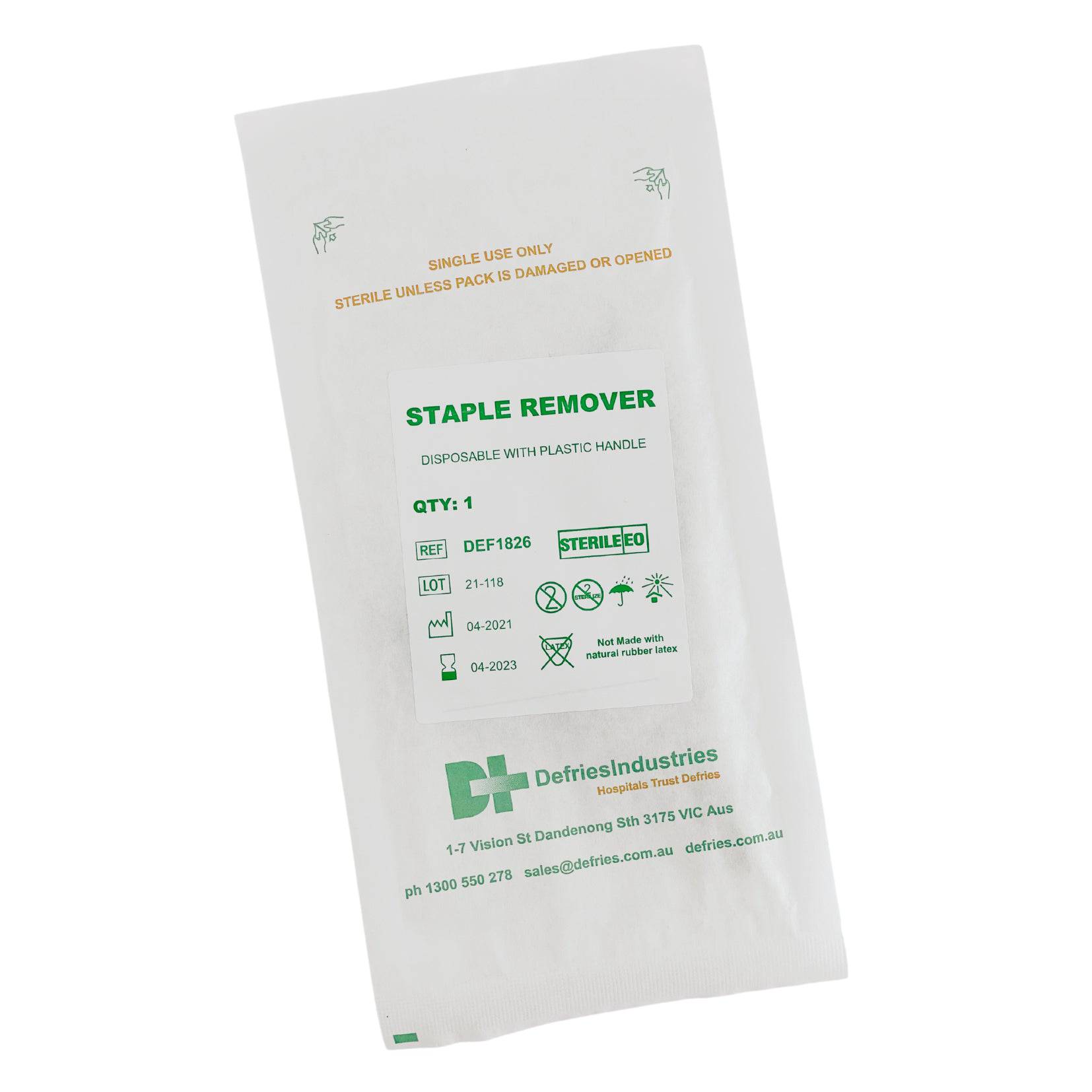 Staple Remover Disposable (1) - First Aid Distributions