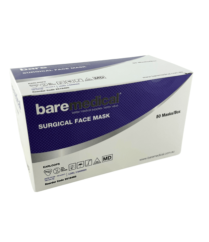 Surgical Mask Level 3 - Bare Medical (50) - First Aid Distributions