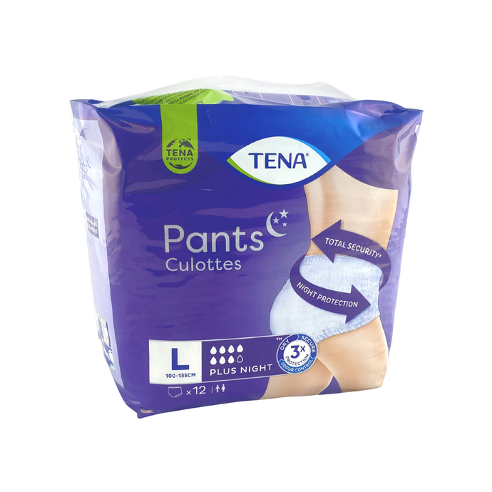 Tena Pants Plus Night  Pk 12 Lge