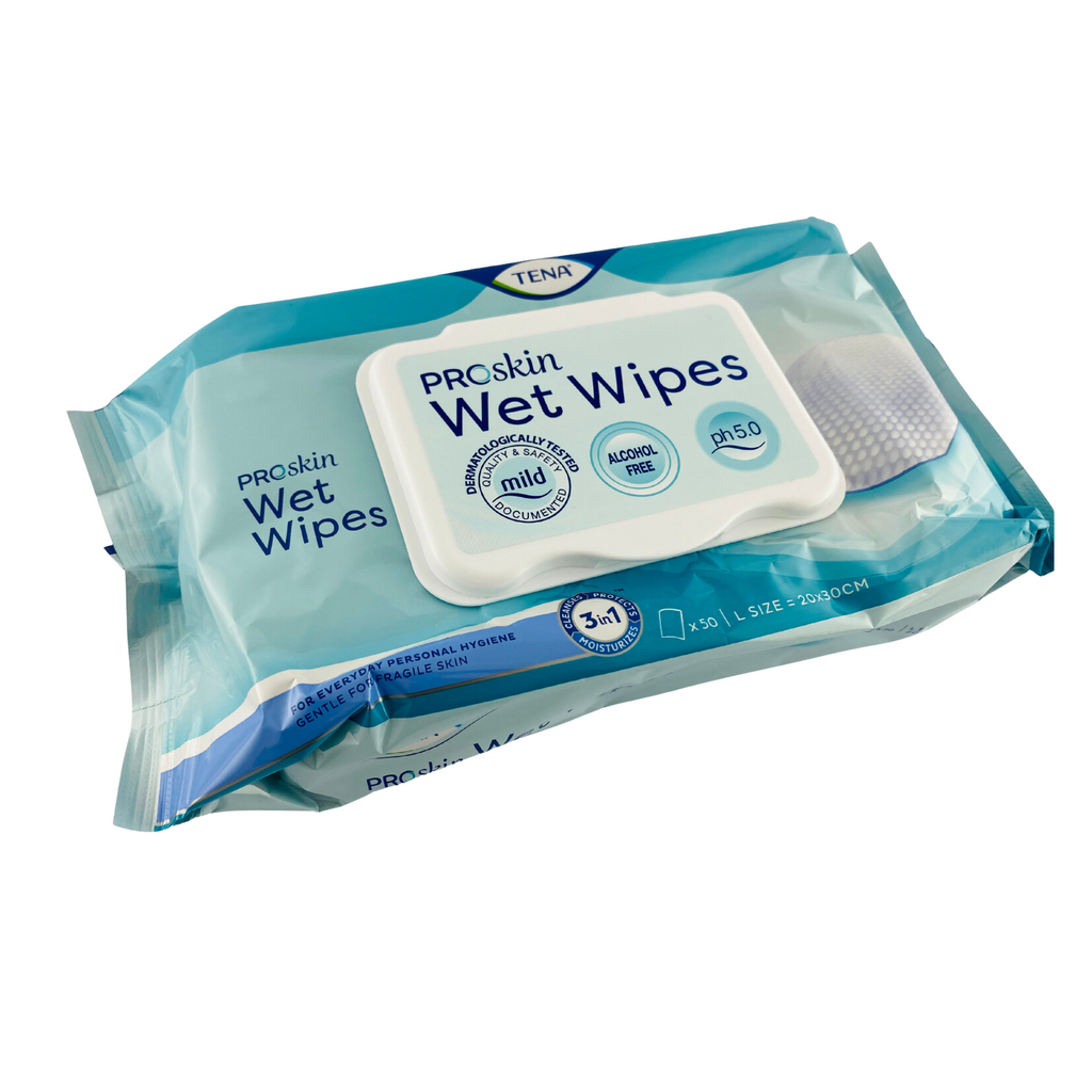 Tena Proskin Wet Wipes Resealable Pack (50)