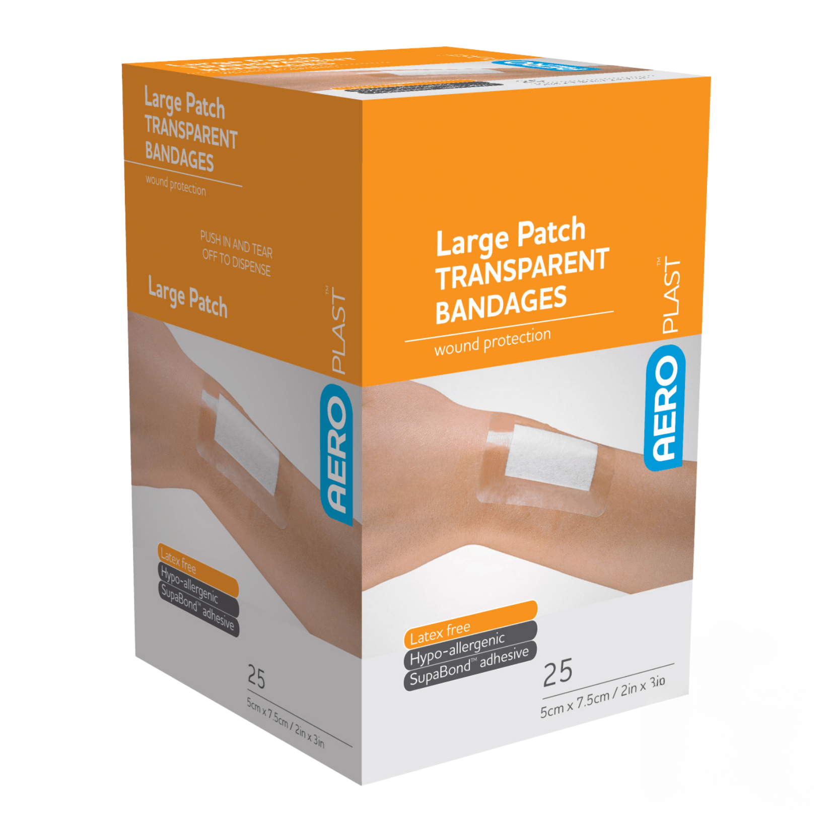 Transparent Plasters Waterproof Large Patch Box -Aero (25) | First Aid ...