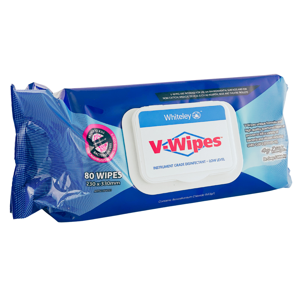 V-Wipes Hospital Grade Disinfectant Wipes (80)
