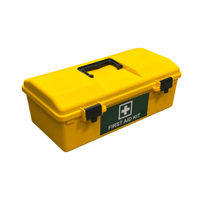 Empty First Aid Box Portable - Yellow Lift Out Tray (1)