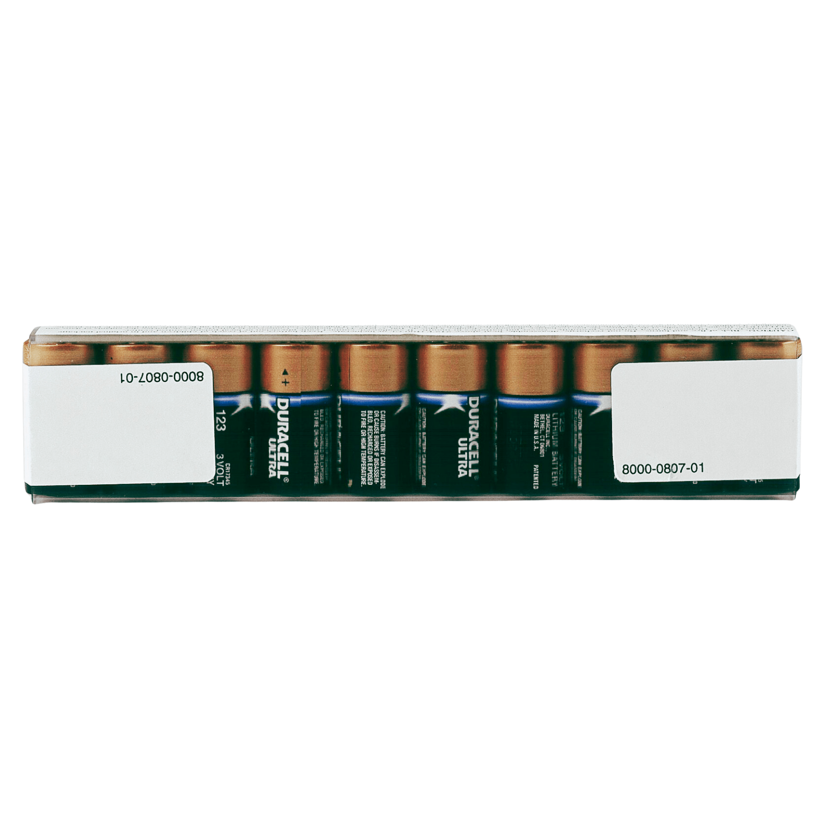 Zoll Type 123A Lithium Batteries 10-pack with storage sleeve - First Aid Distributions